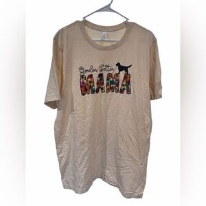 Bella Canvas Gordon Setter Mama Graphic Tee XL Tan Floral Dog Shirt